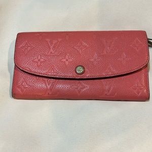 Louis Vuitton wallet long pink monogram empreinte